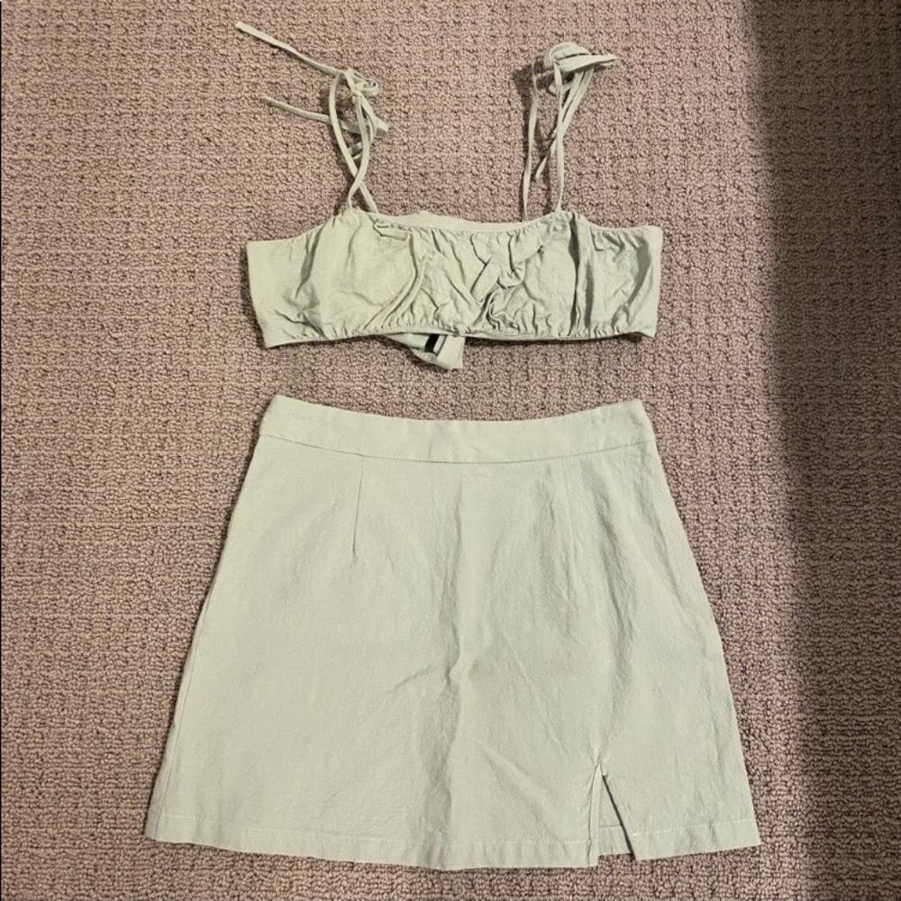 Two piece light green , size small